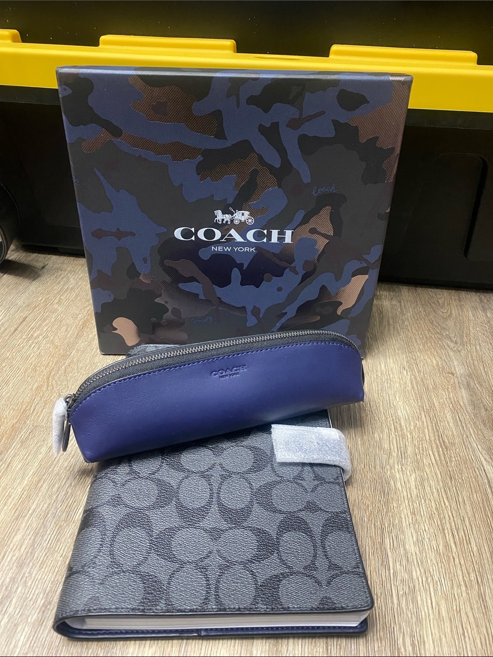 Coach Signature Notebook with Pencil Case